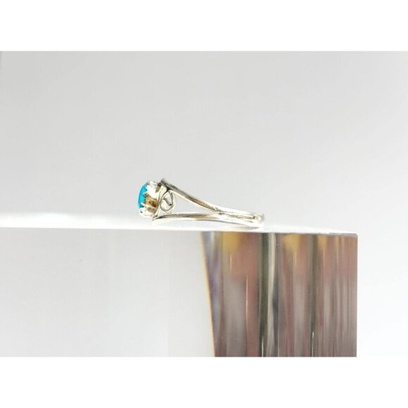Native American Made TurquoiseVintage Southwest Style Cutout Ring - sz 8.25 - Picture 6 of 10